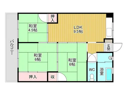 小堺ビル(3LDK/3階)の間取り写真