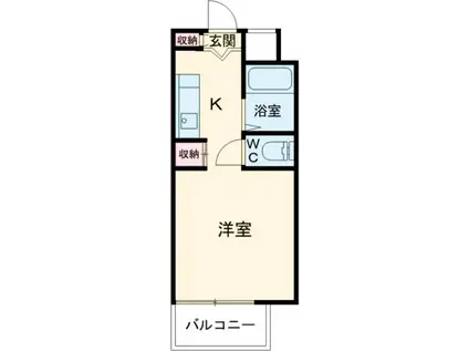 サザレビル(ワンルーム/4階)の間取り写真