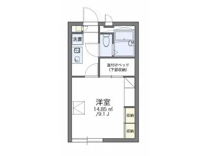 レオパレスPINE CREST(1K/2階)の間取り写真