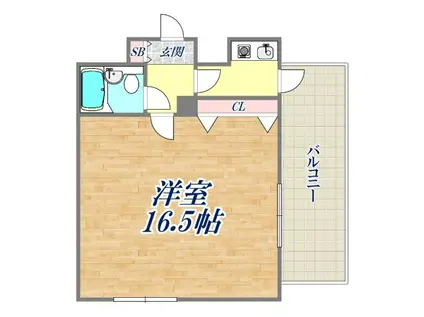 TASK IN 2 BE 1(1K/4階)の間取り写真