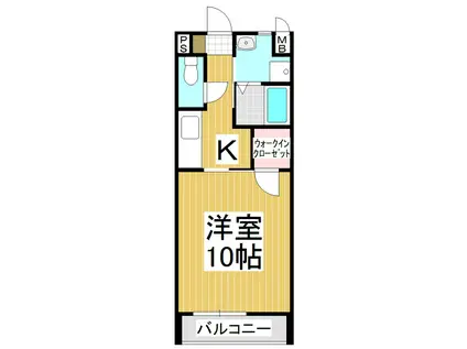 SOLEA B(1K/1階)の間取り写真