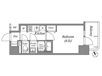 アドバンス名古屋シュテルン(1K/5階)の間取り写真