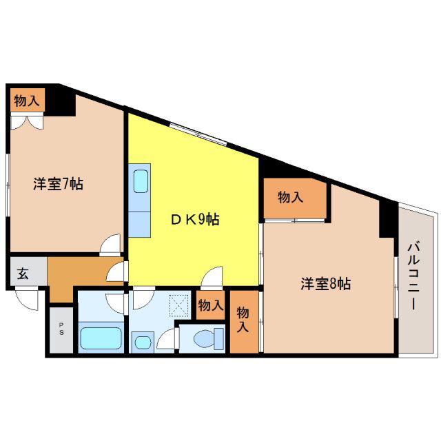 ルラージュ(2LDK/3階)の間取り写真