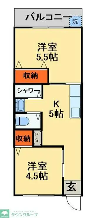 北松戸第2ローヤルコーポ 9階階 間取り