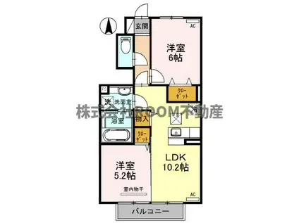 マール・ビビ(2LDK/1階)の間取り写真