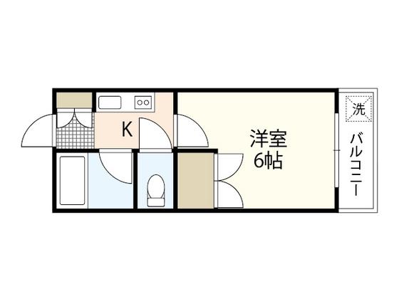 アルヴェール庚午(1K/3階)の間取り写真