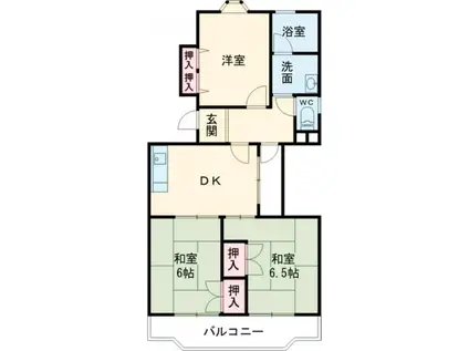 ベルハイムOKADA(3DK/3階)の間取り写真