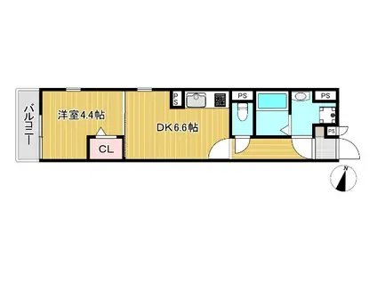 SOLASIA RESIDENCE 西東京(1DK/3階)の間取り写真
