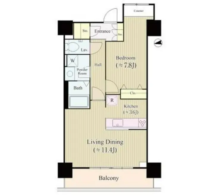 勝どきビュータワー 27階階 間取り