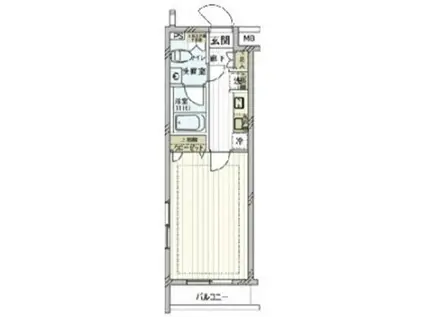 プレール・ドゥーク田園調布(1K/2階)の間取り写真