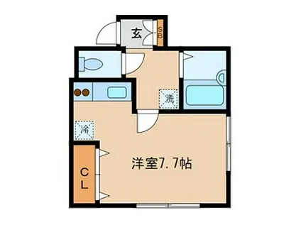 エスポア北砂(ワンルーム/2階)の間取り写真