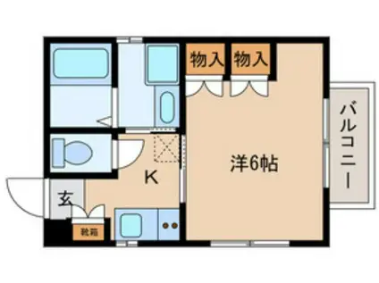 コンフォートN-1(1K/2階)の間取り写真