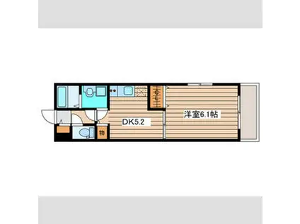 グランディオ北仙台I(1DK/1階)の間取り写真