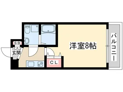 セスト新大阪(1K/8階)の間取り写真