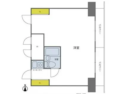 ウィン青山(ワンルーム/9階)の間取り写真