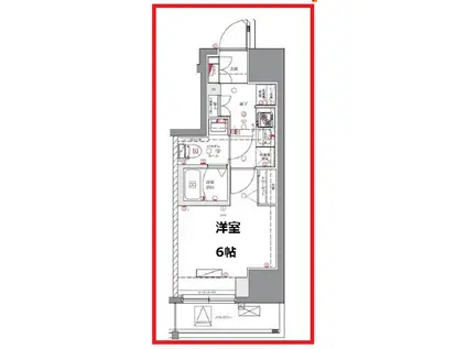 ユリカロゼAZ亀有ノースタワー(1K/11階)の間取り写真
