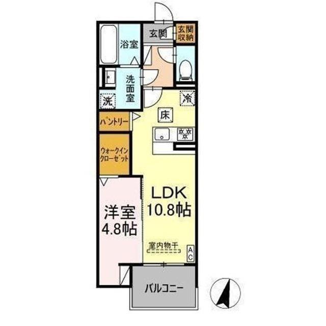DIOSPERSIMMON長泉 I棟(1LDK/2階)の間取り写真