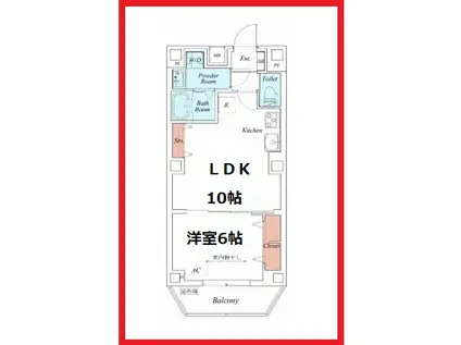 リブリ・エルバ(1LDK/8階)の間取り写真