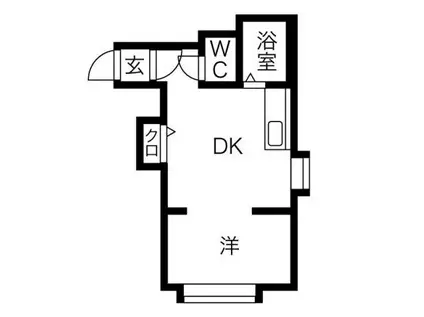 FLEUVE TG(1DK/2階)の間取り写真