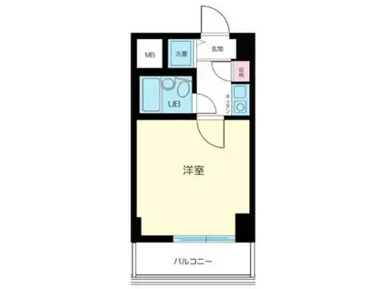 ストークプラザ武蔵小山(1K/6階)の間取り写真