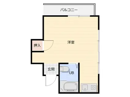 サニースクエア牟岐(ワンルーム/4階)の間取り写真