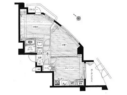 エルミタージュ荻窪(2DK/1階)の間取り写真