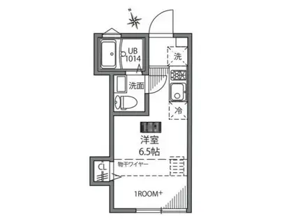 サニーサイド梅ヶ丘(ワンルーム/1階)の間取り写真