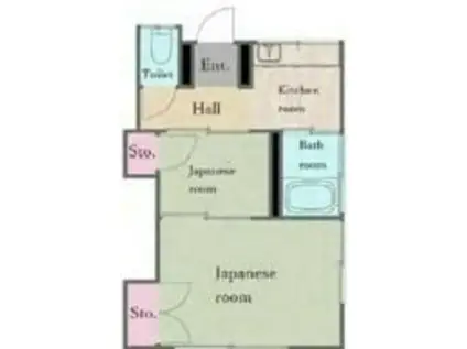 長澤荘(2K/2階)の間取り写真