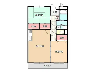 LIMPIA畑田(2LDK/1階)の間取り写真