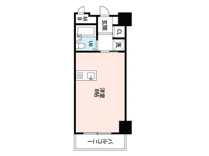 ルポ六本松(ワンルーム/10階)の間取り写真