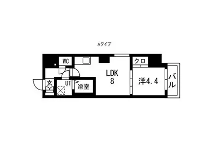TRADIS秋葉原(1LDK/4階)の間取り写真