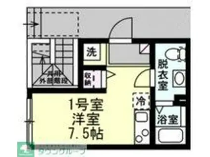 YAMATO(ワンルーム/1階)の間取り写真