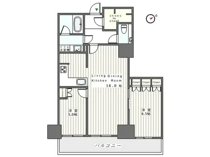 ザ・パークハウス新宿タワー(2LDK/3階)の間取り写真