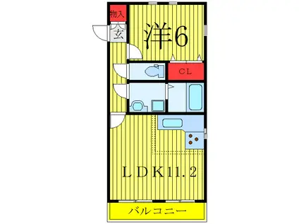 メゾン小池(1LDK/1階)の間取り写真