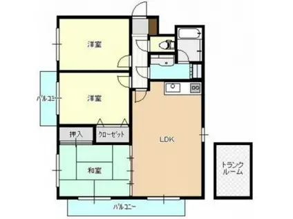 セントヒルズ(3LDK/3階)の間取り写真
