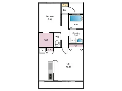 CEDRE AB(1LDK/1階)の間取り写真