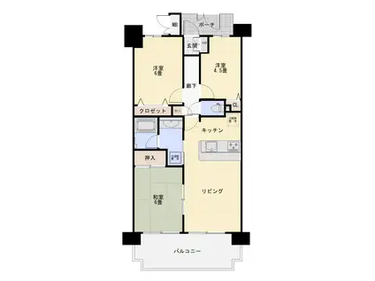 エンゼルブレッサ藤沢善行(2SLDK/7階)の間取り写真