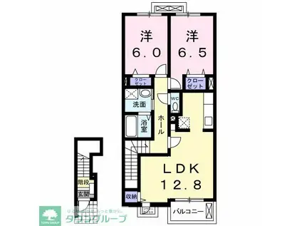 フィオーレ セレノ(2LDK/2階)の間取り写真