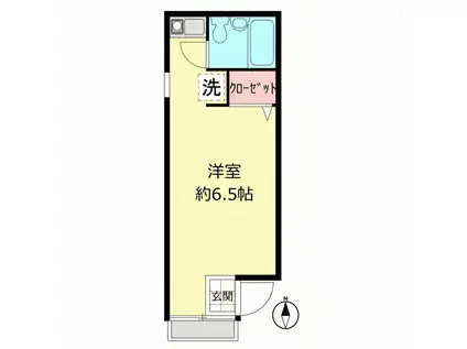 ROOMS北新宿(ワンルーム/2階)の間取り写真