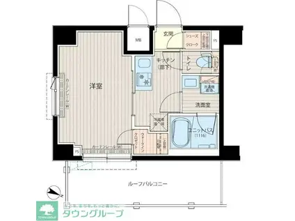 ルーブル中板橋六番館(1K/7階)の間取り写真