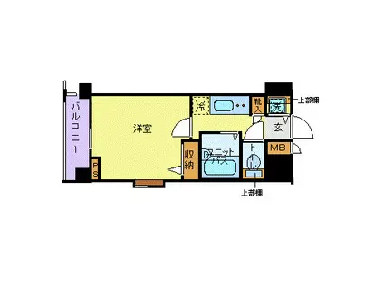 フェニックス芝アストラーレ(1K/3階)の間取り写真