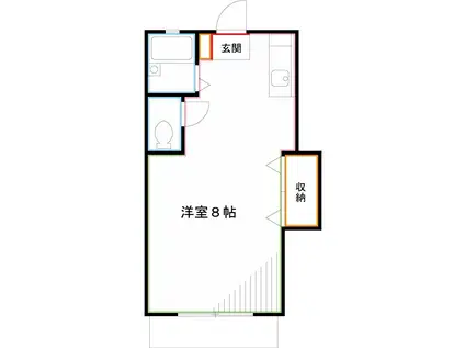 グリーンコーポ(ワンルーム/1階)の間取り写真