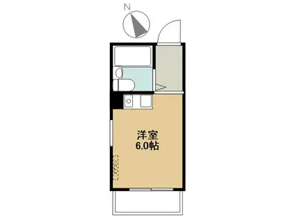 飯塚ビル(ワンルーム/3階)の間取り写真