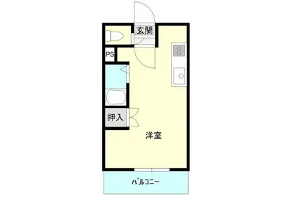 パレス南郷(1K/4階)の間取り写真