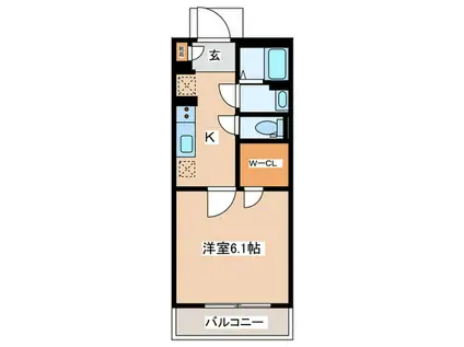 レモングラン(1K/1階)の間取り写真