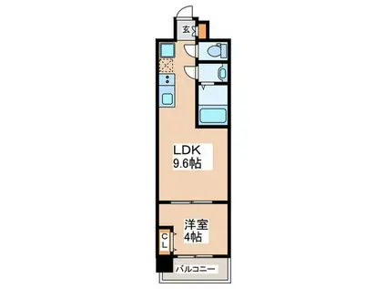 AND TERRSACE 文の里(1LDK/8階)の間取り写真