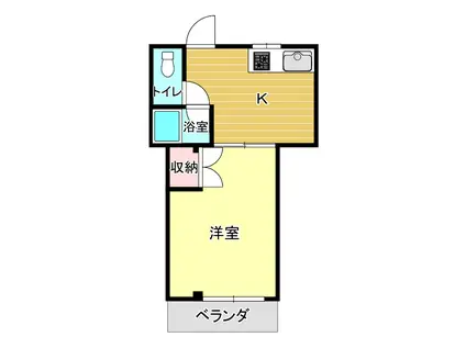 Bウインビル(1DK/3階)の間取り写真