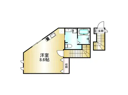 シャイロー沼袋(ワンルーム/2階)の間取り写真