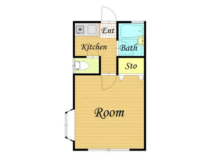 三和ハイツ(1K/1階)の間取り写真