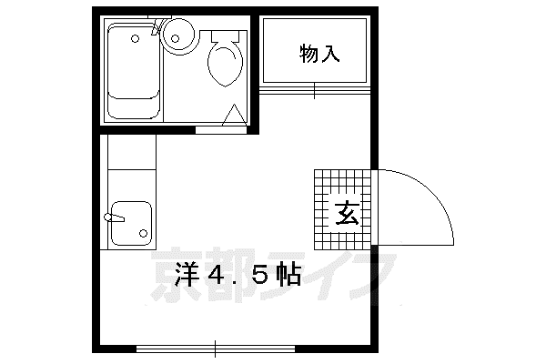 聚楽第マンション(ワンルーム/4階)の間取り写真